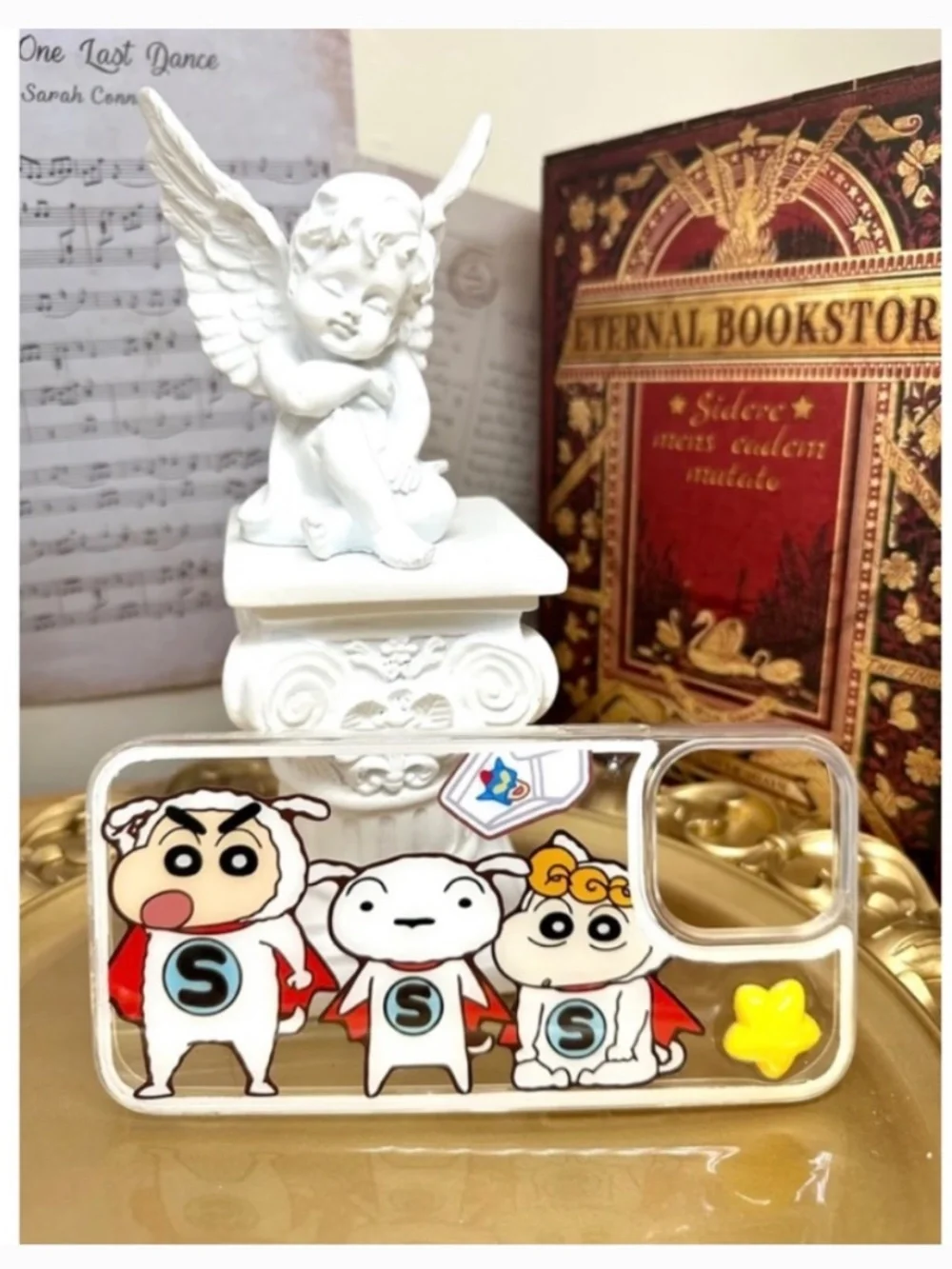 iPhone 13promax cartoon case,Handmade case with free gift beads chain